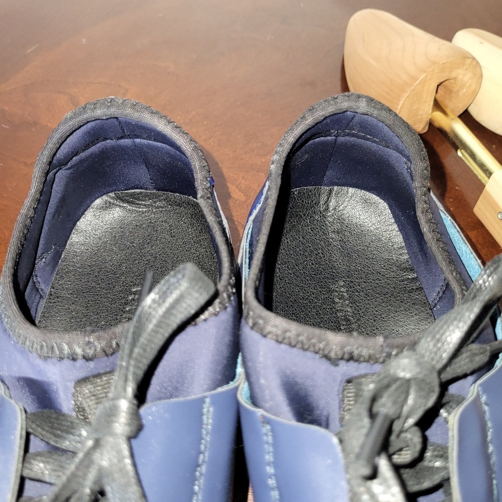 Navy Blue Sneakers with Hybrid Design and Elastic Strap - Picture 11 of 13
